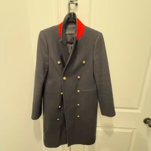 Black pea cost with gold buttons